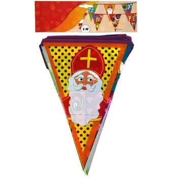SINTERKLAAS VĖLIAVĖLIŲ GIRLIANDA 6 METRAI (5 vnt.)