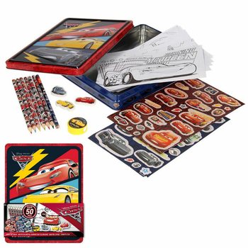 DISNEY CARS 3D Kūrybinis Rinkinys Metalinėje Dėžutėje (12 vnt.)