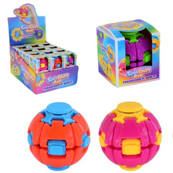 SPIN & POP FIDGET SPINNER KAMUOLIUKAS - SPIN SHIFT BALL - DISPLAY DĖŽUTĖJE (24 vnt.)