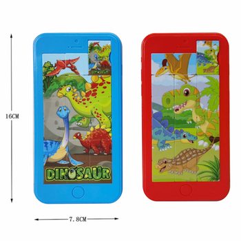 Dinozaurų slankiojanti dėlionė - 8x16 cm