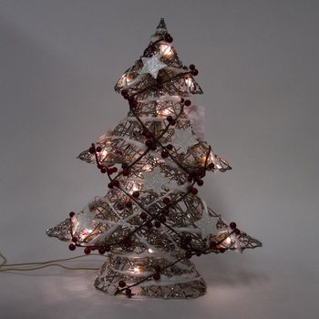 Didelė &Scaron;viečianti Dekoruota Kalėdų Eglutė 50 cm (1 vnt.)
