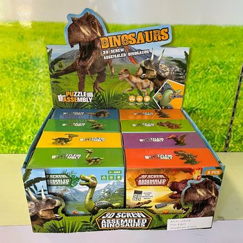 3D Dinozauro Konstravimo Rinkinys Dovanų Dėžutėje - Ekranas (8 vnt.)