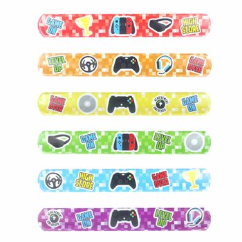 ‐Gamer‐ tipo slap apyrankės – rinkinys (120 vnt.)