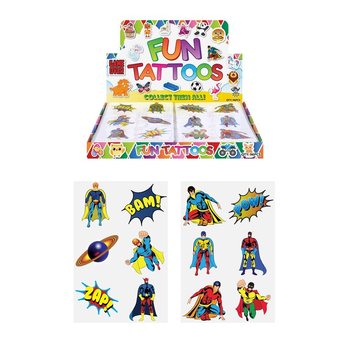 Smagios Laikinos Tatuiruotės – Modelis: Superherojai (96 vnt.)