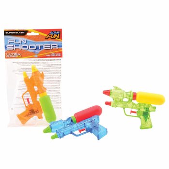 AQUA FUN - Vandens pistoletai, 16 cm - Pakuotėje su pakaba (12 vnt.)