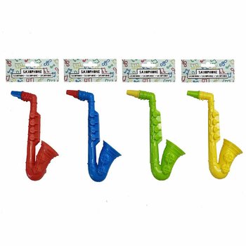 SAKSOFONAS - 16 CM AUK&Scaron;ČIO - ĮVAIRIOS SPALVOS (12 vnt.)
