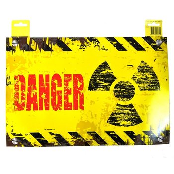 DEKORATYVINĖ DURŲ LENTELĖ - "DANGER" / "KEEP OUT" (12 vnt.)