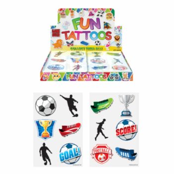 LINKSMOS TATUIRUOTĖS - FUTBOLAS STENDE (96 vnt.)