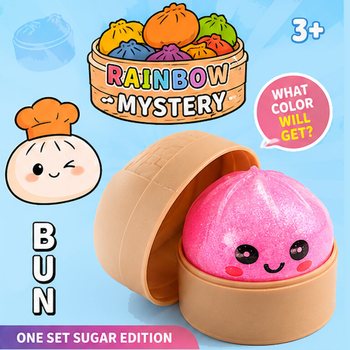 RAGE - Squishy SUGAR EDITION Bun Dumplings MAŽI (5.3 x 5.3 x 4.1 Cm) Viral 2026 Fidget Toy (24 vnt.)