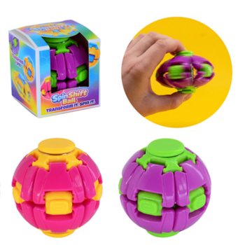 SPIN & POP FIDGET SPINNER KAMUOLIUKAS - SPIN SHIFT BALL - DISPLAY DĖŽUTĖJE (24 vnt.)