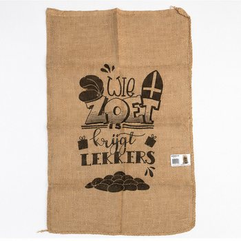 DIDELIS DŽIUTO MAIŠAS SINTERKLAAS - SU UŽRAŠU: WIE ZOET IS KRIJGT LEKKERS - Apie 60 x 100 cm (1 vnt.)