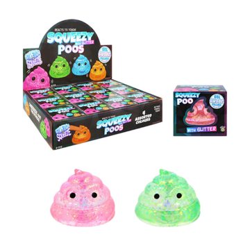 SPAUDŽIAMAS KAKUTIS - SU BLIZGIU SUGAR GEL UŽPILDU - ĮVAIRIOS SPALVOS - DĖŽUTĖJE-EKRANE (12 vnt.)