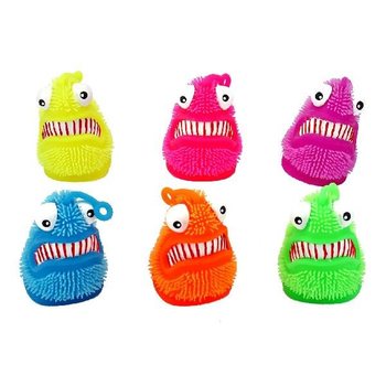 DIDELI ŠVIEČIANTYS PUFFER MONSTRAI SU ŠVIESA Ø9,5CM (12 vnt.)