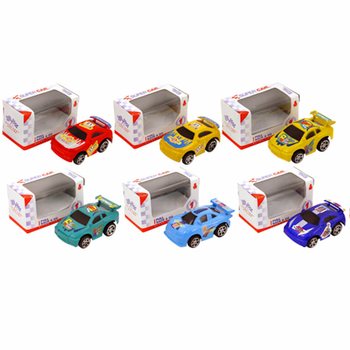 Maži atgal traukiami automobiliukai dovanų dėžutėje - Ekranas (24 vnt.)