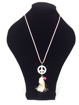 Ibizos Stiliaus Karoliai Lašišiniai Peace Buddha (1 vnt.)
