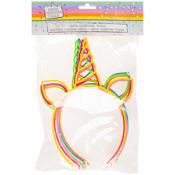 Vienaragio lankelis / diadema, neoninių spalvų mi&scaron;inys (24 vnt.)