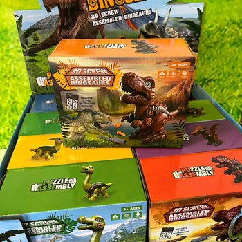 3D Dinozauro Konstravimo Rinkinys Dovanų Dėžutėje - Ekranas (8 vnt.)