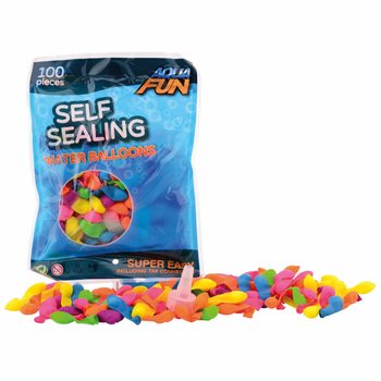 AQUA FUN - 100x Savaime už sidarantys vandens balionai (6 vnt.)