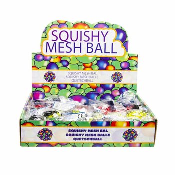SQUISHY KAMUOLIUKAS - Diametras: 5 CM - RY&Scaron;KIŲ SPALVŲ MIX EKSPOZICIJOJE (24 vnt.)