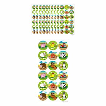 FUN STICKERS - LIPDUKAI ŪKIO GYVŪNAI - 18 LIPDUKŲ LAŠTE (10 vnt.)
