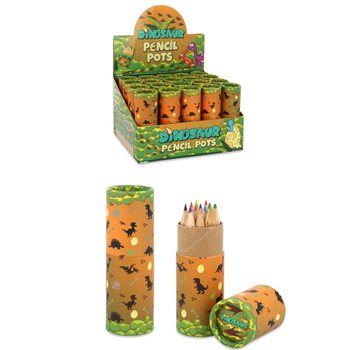 12x Spalvoti Pie&scaron;tukai Tūtelėje: Modelis: Dinozauras - Ekstras (20 vnt.)