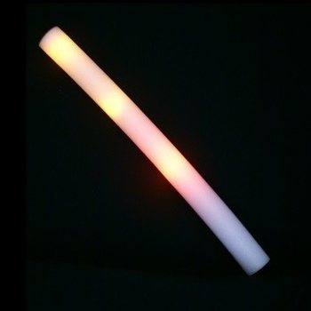 Vienos spalvos LED putplasčio lazdelė - Šviečianti vakarėlio lazdelė - Oranžinė (24 vnt.)