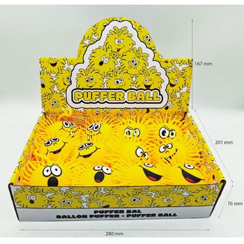 PUFFER KAMUOLIUKAS SU EMOCIJA - 10CM - EKRANE (12 vnt.)