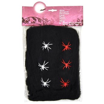 Juodas Voratinklis Helovinui 100g su 6 Vorais (6 vnt.)
