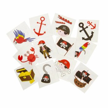 Fun Tattoo's - Piratas (48 pakuotės)
