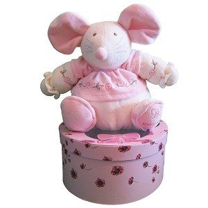 PLIUŠINIS ŽAISLAS BABY BOW DOVANŲ DĖŽUTĖJE - MODELIS 11