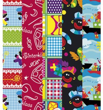 &Scaron;vento Mikalojaus Sinterklaas Pakavimo Popieriaus Rulonai 250 x 50 cm (5 vnt.)