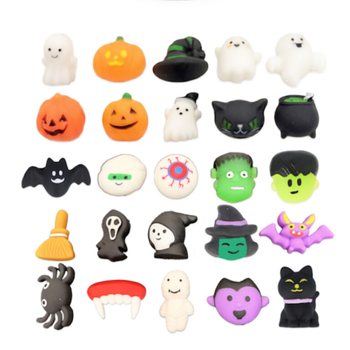 HALLOWEEN SQUISHY ŽAISLIUKŲ RINKINYS KIBIRĖLYJE (25 vnt.)