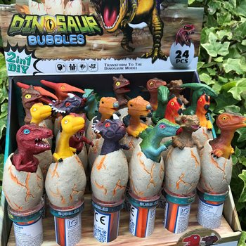 3D Dinozaurų muilo burbulų lazdelės (24 vnt. ekspozicijoje)