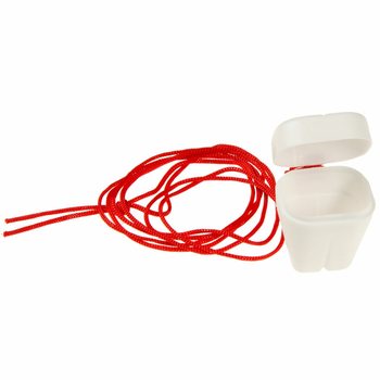 DANTŲ DĖŽUTĖ BALTA SU VIRVELE (12 vnt.)