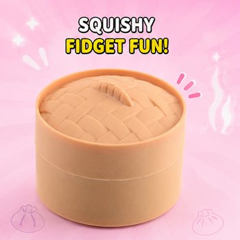 RAGE - Squishy SUGAR EDITION Bun Dumplings MAŽI (5.3 x 5.3 x 4.1 Cm) Viral 2026 Fidget Toy (24 vnt.)