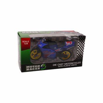 MOTOCIKLAS SUPER SPORT DIE CAST, 1:24 MASTELIO EKSPOZICIJOJE (24 vnt.)