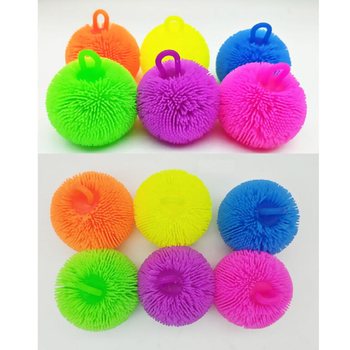 PUFFER KAMUOLIUKAS RY&Scaron;KIŲ SPALVŲ - 8CM - EKSPOZICIJOJE (12 vnt.)