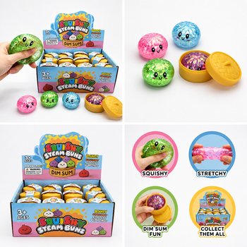 RAGE - Blizgantys mink&scaron;ti koldūnai SQUISHY MAŽI (5.5 x 5.5 x 3 cm) - Viraliniai 2026 m. žaislai (24 vnt.)