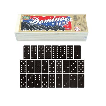 DOMINO ŽAIDIMAS MEDINĖJE DĖŽUTĖJE (12 vnt.)