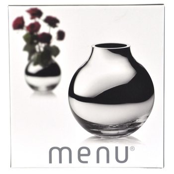 MENU Apvali Sidabrinė Vaza | Prabangi Rutulinė Vaza B2B