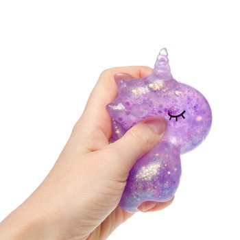 Vienaragių mink&scaron;ti žaislai (Squeeze Unicorn) - ekspozicinėje dėžutėje (12 vnt.)