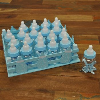 Dekoratyvinė Dėžutė su 20 Mini Buteliukų - Mėlyna