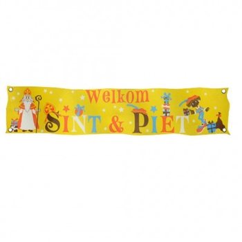 SVEIKINIMO BANERIS SINTERKLAAS & PIET XXL 300 X 60 CM (7 vnt.)