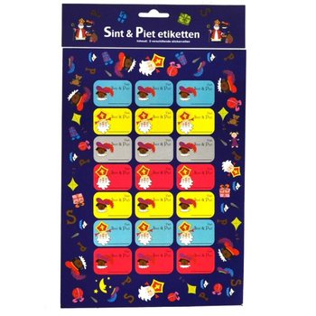 3 LAPAI - DOVANŲ ETIKETĖS SINTERKLAAS (12 vnt.)