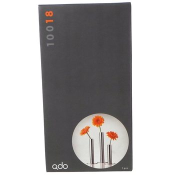 QDO - Nerūdijančio plieno vazos 1 gėlei, 3 vnt. rinkinys (1 rink.)