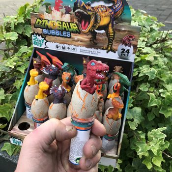 3D Dinozaurų muilo burbulų lazdelės (24 vnt. ekspozicijoje)