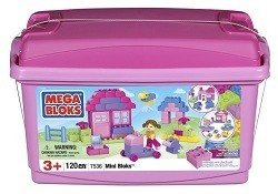MEGABLOKS MINI BLOKS TUB ROŽINIS - 7536