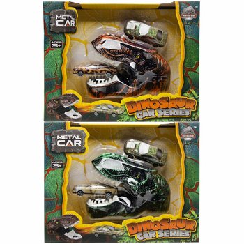 DINOZAURŲ AUTOMOBILIŲ PALEIDIMO PRIEMONĖ - PRABANGI DOVANŲ DĖŽUTĖ (2 VNT.)