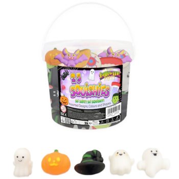 HALLOWEEN SQUISHY ŽAISLIUKŲ RINKINYS KIBIRĖLYJE (25 vnt.)