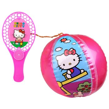 Hello Kitty raketė su pripučiamu kamuoliuku ant gumytės (12 vnt.)